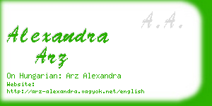 alexandra arz business card